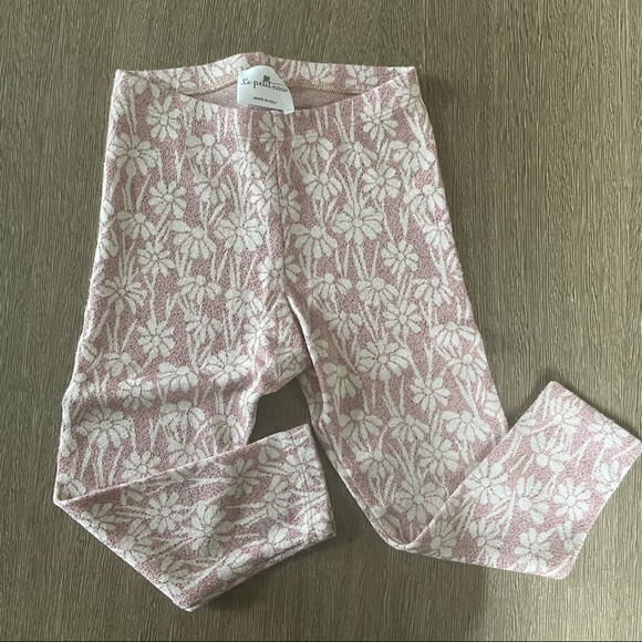Le Petit Coco Pink/White Floral Shimmer Set Sz 3y - Picture 4 of 7
